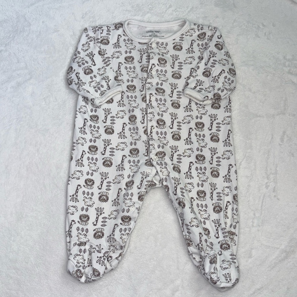 little me footie/ sleeper 3 months gender neutral snaps